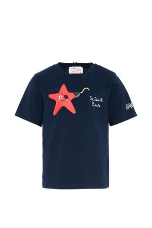 Eddy T-shirt in blue cotton SAINT BARTH KIDS | EDD000101944L